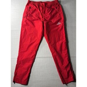 100 Thieves Men's Foundations Track Pants Red Medium Nylon Joggers Lightweight